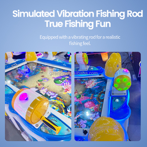 เครื่องเกมอาร์เคด ลุ้นโชคสำหรับเด็ก สนุกสนาน หกเครื่องตกปลา ใช้เหรียญ กำไรสูง - Product Image 4