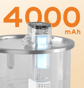 Distributeur d'eau en acier inoxydable avec chauffage à température constante, filtre sans fil, gamelle et distributeur de nourriture pour animaux de compagnie sans fil - Product Image 2
