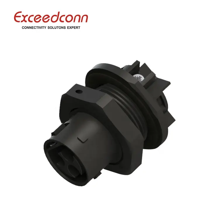 China manufacturer 3 pins ip68 bulkhead waterproof power pv connector solar system application