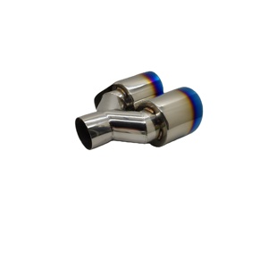 Silenciador de Escape Doble con Salida Azul Plateada, Hecho de Acero Inoxidable 304, Apto para Modelos de Vehículos en General - Product Image 3