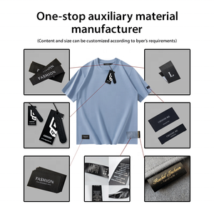 Étiquette de vêtement de luxe <span class=keywords><strong>personnalisée</strong></span>, tissée haute densité, recyclable, brodée, pour col, avec techniques d'impression de logo personnalisé - Product Image 2