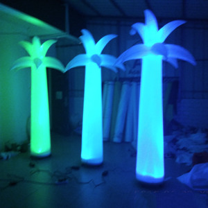 Belle nouvelle lumière LED de décor de ballon de palmier gonflable d'Oxford avec le ventilateur pour la promotion de partie et d'événement - Product Image 5