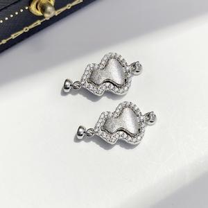 Boucle en forme de gourde en argent S925 faite à la main, accessoire de perles tendance pour pulls, collier avec chaîne de perles, trouvailles de bijoux - Product Image 1