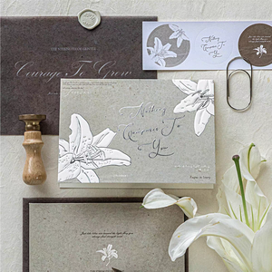 Cartes de vœux romantiques en muguet - Motif floral 3D en relief de qualité supérieure, cartes de bénédiction manuscrites pour offrir en cadeau - Product Image 3