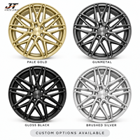 Jantes forgées multi-rayons dorées, finition polie profonde avec baril brossé concave, 18-22 pouces, 5x112, en alliage 6061-T6 pour BMW, Audi, Mercedes-Benz
