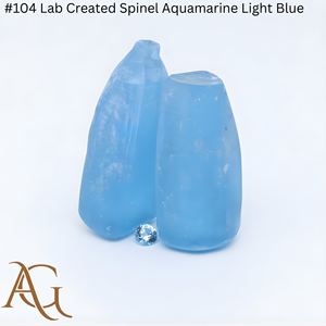 Espinela Cultivada en Laboratorio # 104 Esferas de Espinela Aguamarina Azul Claro Creadas en Laboratorio, Sintéticas, Certificadas por Flame Fusion, Simuladas - Product Image 3