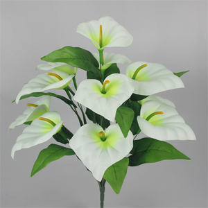 Ramo <span class=keywords><strong>de</strong></span> <span class=keywords><strong>flores</strong></span> <span class=keywords><strong>de</strong></span> imitación <span class=keywords><strong>de</strong></span> seda Artificial, 12 cabezas - Product Image 2