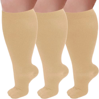 Chaussettes de compression athlétiques personnalisées à manchette épaisse en tricot respirant pour hommes et femmes, soutien de la circulation 15-20 mmHg – Meilleures ventes