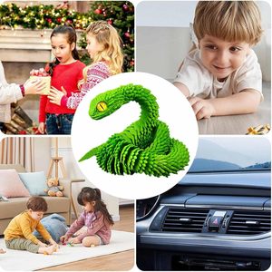 Jinccai 3D impreso 23.6in azul púrpura serpiente modelo articulado Flexible articulación plástico Fidget juguete <span class=keywords><strong>película</strong></span> y TV tema amigos - Product Image 2