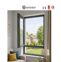 Fenêtres à battants en aluminium à cadre fin NFRC CE AS2047 avec moustiquaires pour maison, fenêtres à bascule et à ouverture latérale en aluminium