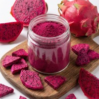 Antioxidantenrijke gevriesdroogde superfruit voor premium geschenkdozen en wellness-geschenken. Gevriesdroogde rode drakenvrucht.