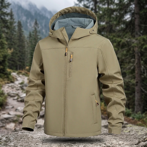 Men's Winter Blouson Dot Pattern Hooded <b>Fleece</b>-Lined <b>Thick</b> Windproof and Waterproof <b>Jacket</b> - Product Image 4