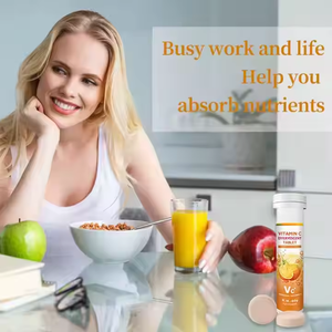 Augengesundheits-Nahrungsergänzungsmittel Brausetabletten mit Calcium, Eisen, Zink und <span class=keywords><strong>Vitamin</strong></span> C für Erwachsene und Jugendliche zur Verbesserung der Sehkraft, Orangengeschmack, 20 Tabletten - Product Image 3