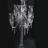 Magnifiques centres de table de mariage, candélabres en cristal à 9 bras, en vente