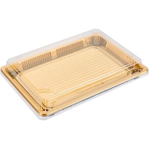 Caja de Embalaje para Sushi con Tapa Transparente Desechable de PS+OPS, Diseño Apilable, Paquete de 800 Unidades para Sushi y Hamburguesas - Product Image 1