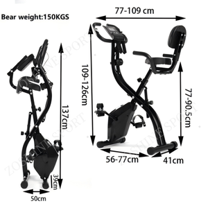 Zoshine X vélo pliable vélo <span class=keywords><strong>d</strong></span>'exercice à résistance magnétique portable pour un usage domestique dans les petits espaces et appartements - Product Image 2