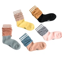 Chaussettes d'école blanches en vrac pour bébé, couleur bonbon, solide, nouvelle mode, enfants, chaussettes épaisses