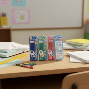 Lapiz 8Pcs Hb Pencil Set With Sharpener And Eraser Space Theme Kids School Supplies Pack Of 12 - Product Image 2