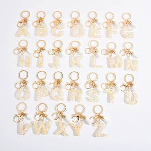 CHENXI Llavero de Alta Calidad con Letra del Alfabeto, Colgante de Cristal Dorado, Borla, Llavero para Coche, Cartera, Mochila, Adorno para Bolso - Product Image 5