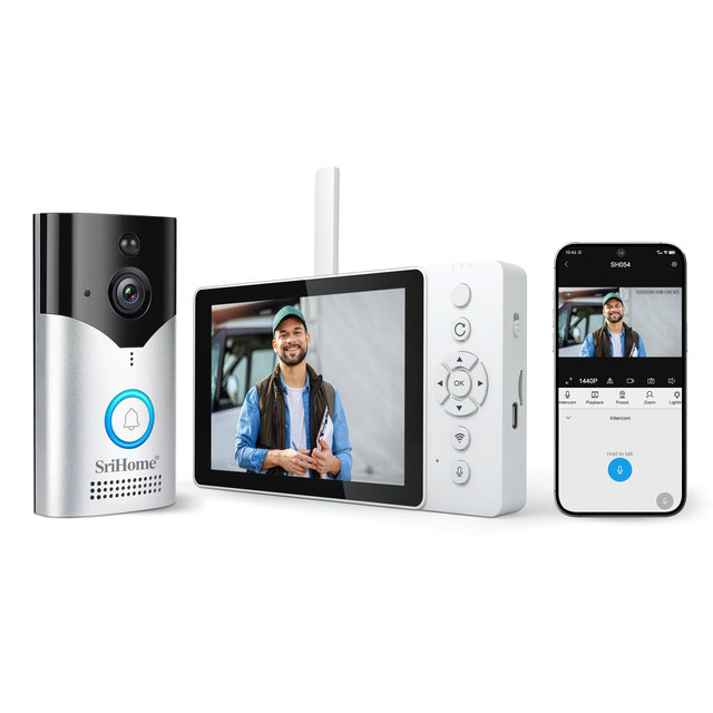 4MP Smart Video Doorbell for Home 5-inch HD Screen AI Motion Detection WiFi Security Camera with Night Vision