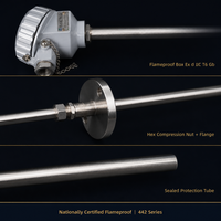 Thermocouple RTD blindé anti-explosion Huadong modèle 442, entretien en ligne, certifié Exd IIB/IIC pour zones dangereuses
