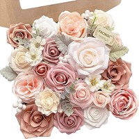 Rose artificielle en soie rose poudré à volants, faite à la main, de haute qualité, toucher réel, pour décoration de table de mariage ou de fête