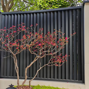 Clôture modulaire au design moderne Panneaux de clôture à lattes pour la confidentialité Clôture de jardin extérieure en aluminium métal horizontale - Product Image 2