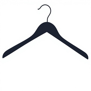 ไม้แขวนเสื้อฮอลลีวูด เกรด A-66 สีดำเคลือบยาง ไม่มีรอยบาก ไม่มีแถบโค้ง สำหรับใช้งานได้หลากหลาย - Product Image 1