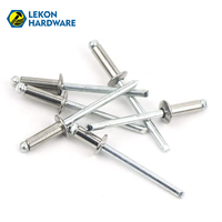 Remaches Ciegos de Acero Galvanizado LEKON, Remaches de Cabeza Abierta Tipo Pop, Remaches de Alta Resistencia, Juego de Remaches de Fabricación Personalizada