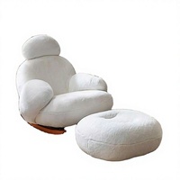 Chaise longue inclinable et pliable en velours capitonné haut de gamme 2026, design élégant pour chambre et salon