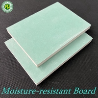 Plaque de plâtre/plaque de gypse pour décoration murale/plafond 9,5 mm/12 mm, ignifuge, résistante à l'humidité, imperméable