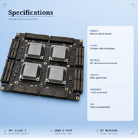 Carte de commutation NVLink haute fréquence - Fabricant de PCB - Planche arrière GPU à faible perte - Fabrication de PCBA sur mesure - Finition ENEPIG