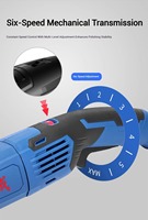 DongCheng 1400W Polisseuse électrique portative de qualité industrielle et de bricolage pour voiture Polisseuse à vitesse variable la plus populaire