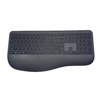 Nouveau clavier sans fil ergonomique OEM personnalisé à piles, fonctionnement par ciseaux, double mode BT 2.4G, pleine taille, en similicuir, pour Mac/Android