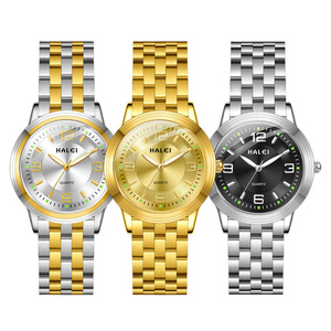 Envío Directo HALEI Nuevo Reloj Original de Cuarzo con Números Árabes, Resistente al Agua 3BAR, Acero Inoxidable, Movimiento Japonés, Venta al Por Mayor - Product Image 6