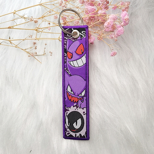100 Designs En Gros Anime Broderie Porte-clés Tag Tronçonneuse Homme Porte-clés Jujutsu Kaisen Jet Tag <span class=keywords><strong>Demon</strong></span> Slayer Tags porte-clés - Product Image 1