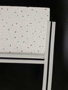 Composants de grille de plafond en acier galvanisé de conception moderne, profilés en T, métal suspendu avec peinture thermolaquée - Product Image 2