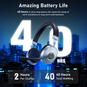 Auriculares inalámbricos en la oreja con micrófono <span class=keywords><strong>Boom</strong></span>, conexión dual y respaldo por cable - Product Image 2