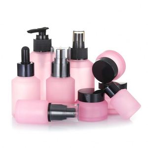 ขวดแก้วเครื่องสำอางแบบเป็นมิตรกับสิ่งแวดล้อม ขนาด 15 มล.-120 มล. สีเขียวขุ่น ทรงเฉียง พร้อมปั๊มสำหรับโลชั่นและเซรั่มบำรุงผิว  รับทำโลโก้ตามสั่ง - Product Image 3