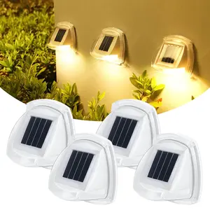 8led Zonne-Nachtlampje Buiten Binnenplaats Padlicht Waterdicht Transparant Shell Decoratief Wandlicht