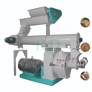 Máquina de fabricación de pellets de aserrín de polvo de sierra de madera de biomasa 0,3-5 T/H personalizada