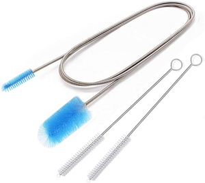 Brosse de vidange en Nylon, nettoyeur de tuyau de vidange élastique à Double extrémité, brosse de nettoyage d'évier - Product Image 1
