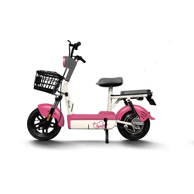 Wholesale Factory Price Modern Stylish Electric Bike 48V 350W Girlish Ebike With Basket