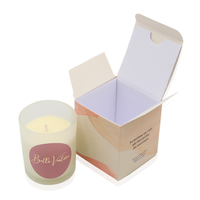 Échantillon gratuit de luxe faible quantité minimale de commande cadeau boîte plate boîte de papier d'emballage personnalisé bougie boîte emballage