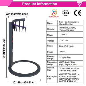 JOY FUNPLAY Juego de Arcade de Reacción Rápida, Juego Deportivo que Funciona con Monedas, Atrapa Palitos, <span class=keywords><strong>Ojos</strong></span> Rápidos, Fichas para Centro de Juegos - Product Image 5