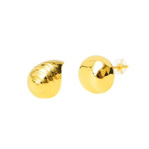 ต่างหูแฟชั่นแบบติดหู สแตนเลส 316L ชุบทอง PVD ทนทาน เป็นมิตรต่อสิ่งแวดล้อม - Product Image 2