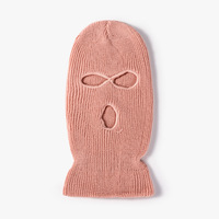 BS0023 logo personnalisé hiver coupe-vent cagoule intégrale 3 trous polaire rouge rose masque de ski cagoule serrée avec logo
