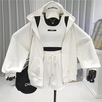Ensemble de sport décontracté et tendance pour femme, collection Printemps/Été 2023, à manches longues, couleur unie, pour le fitness et la course, effet rajeunissant