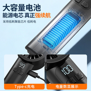 Mini Ventilador de Mano con Pantalla Digital, Ventilador de Refrigeración sin Aspas, Recargable, Portátil, para Uso en Exteriores - Product Image 4