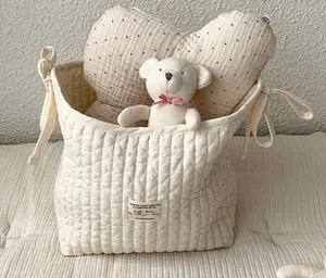 Sac à jouets pour enfants, personnalisé, motif Vertical Simple, couleur claire, sac suspendu sur le côté du lit, sac de rangement pour vêtements pour hommes et femmes